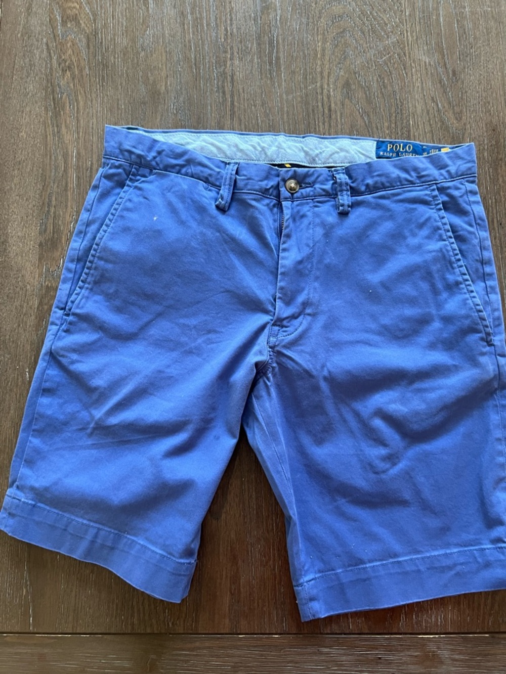Ralph Lauren Men’s Royal Blue Flat-Front Chino Shorts